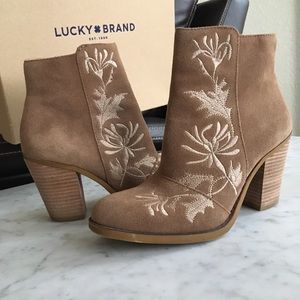 Lucky Brand Genuine Suede Booties